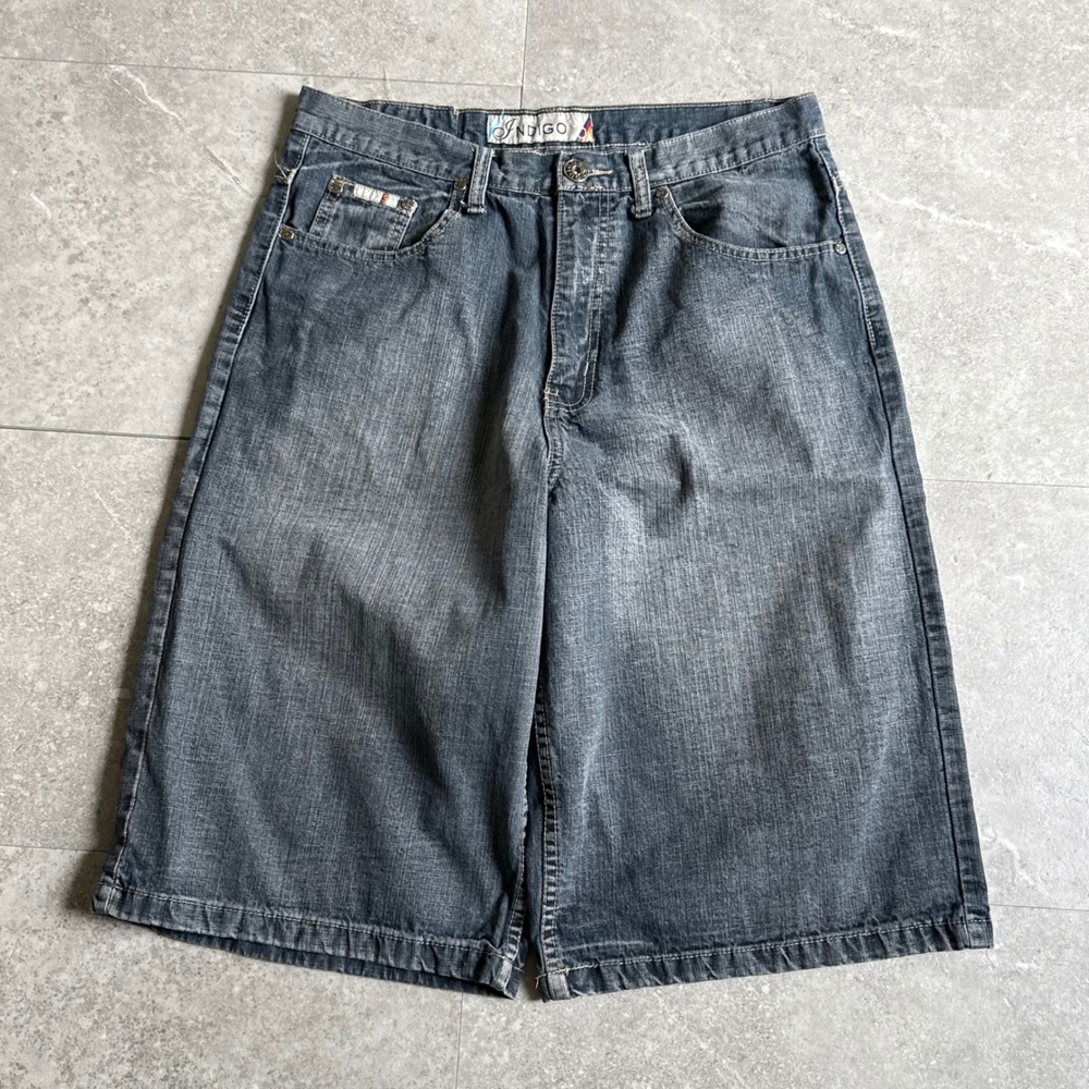 Y2K Indigo 30 Baggy Denim Jean Shorts
